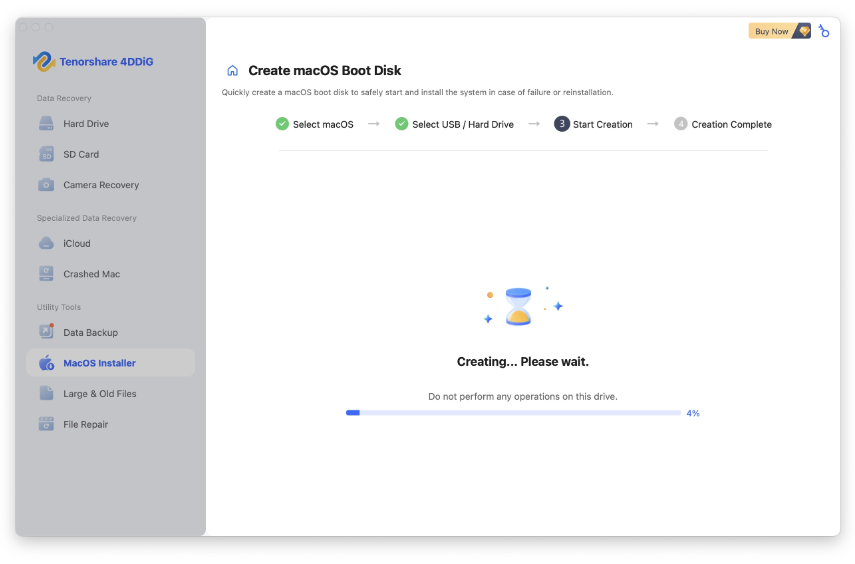 creatig the macos bot disk