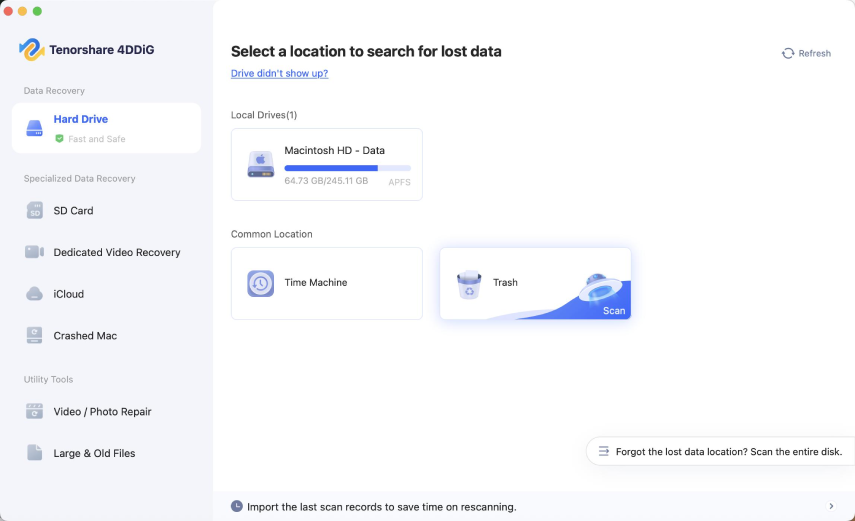 save recovered files from local drive