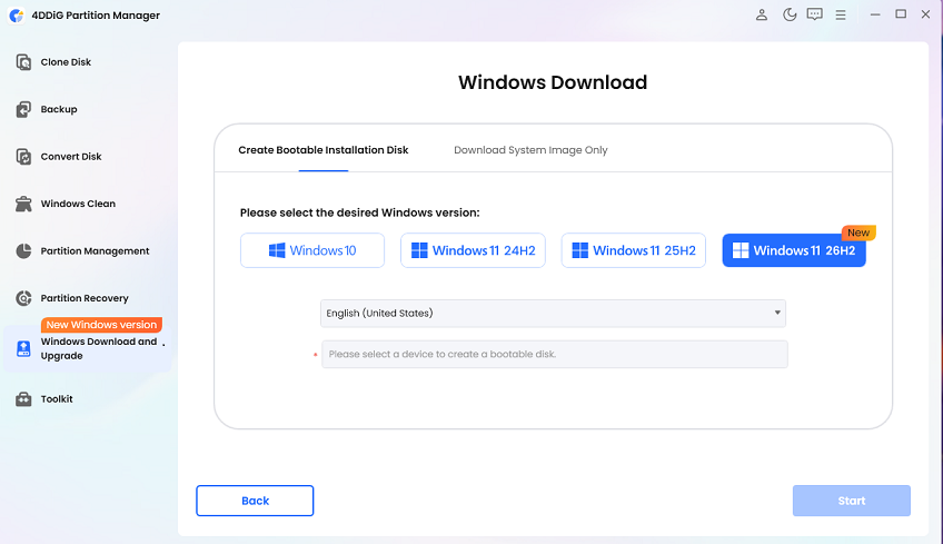 download system image only