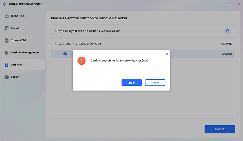 search for bitlocker key