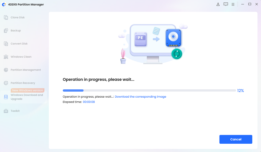 downloading iso file