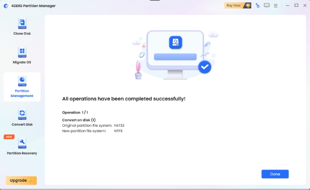 Operations completed