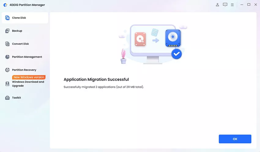 migrate programs successfully