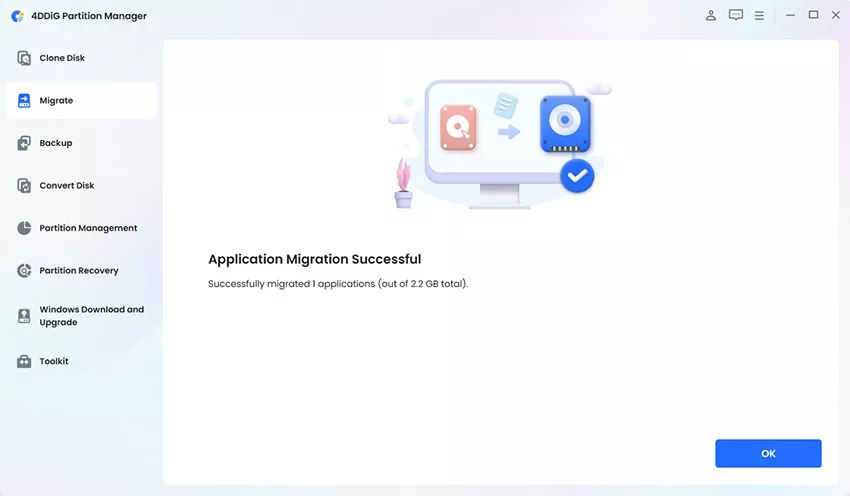 migrate programs successfully