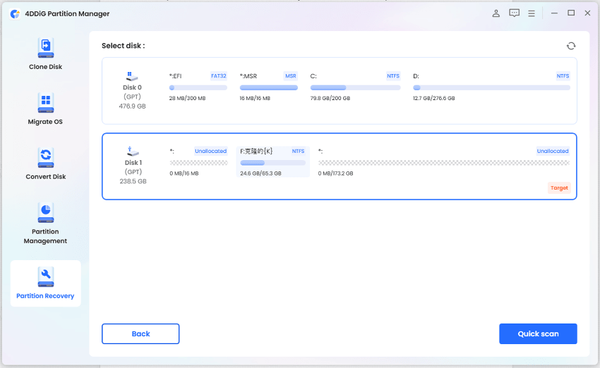 how to restore a deleted recovery partition with 4DDiG Partition Manager