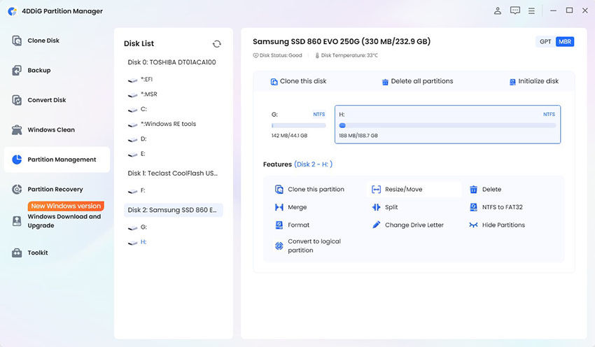 resize partition