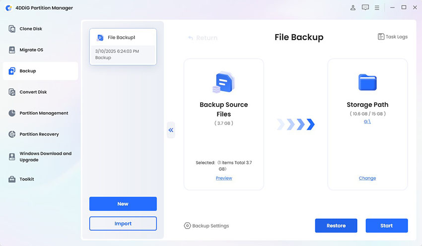 restore rvz files from backups