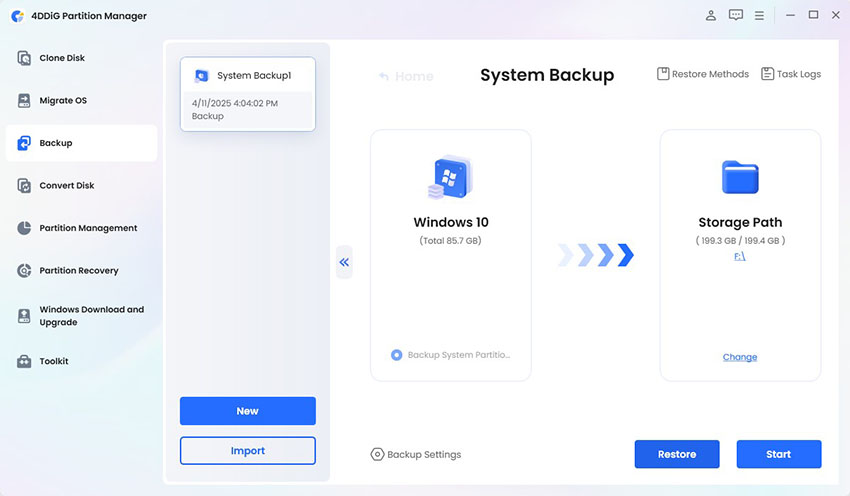 從備份還原 Windows 系統