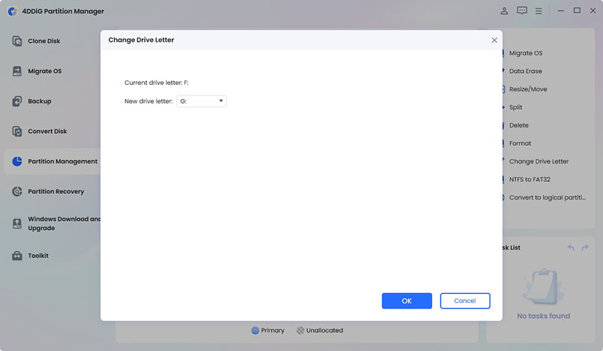 change drive letter windows 10
