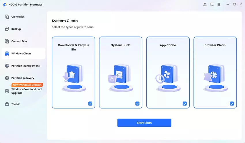 select junk file types