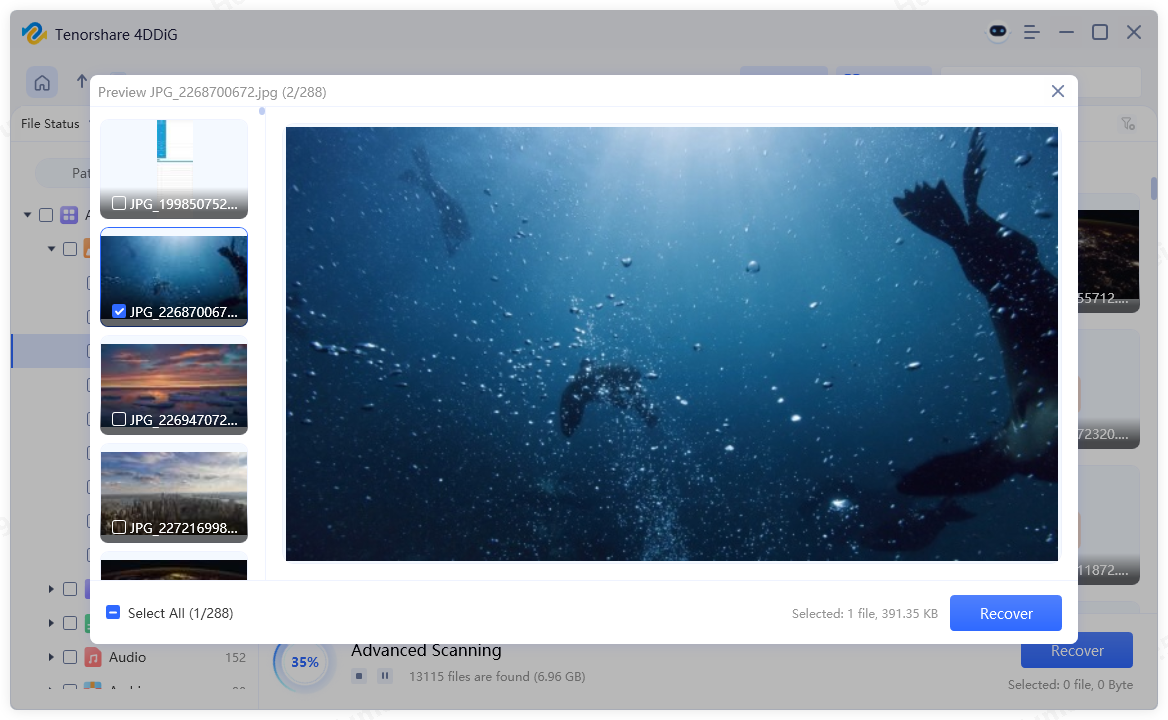 preview the existing image file