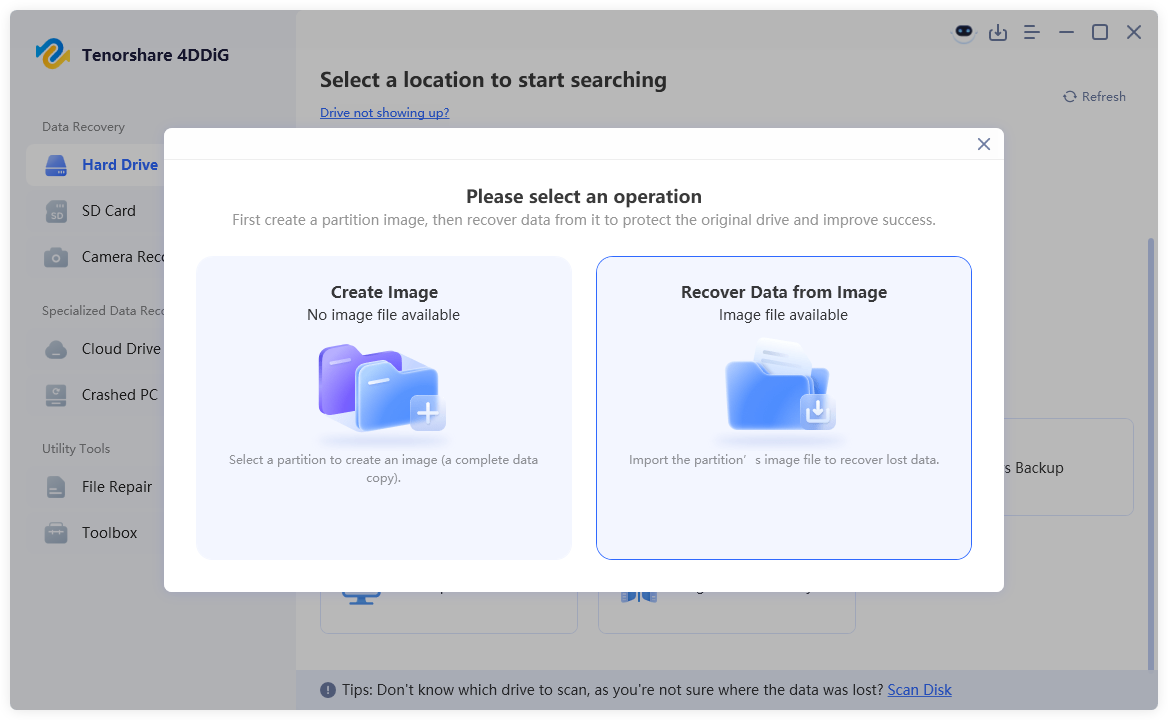 recover data from image