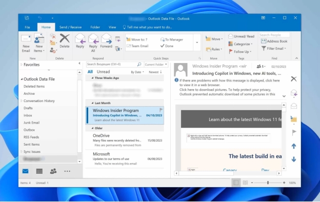 choose the archive icon