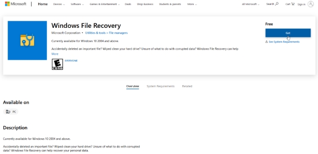 windows file recovery tool