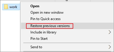 restore previous versions