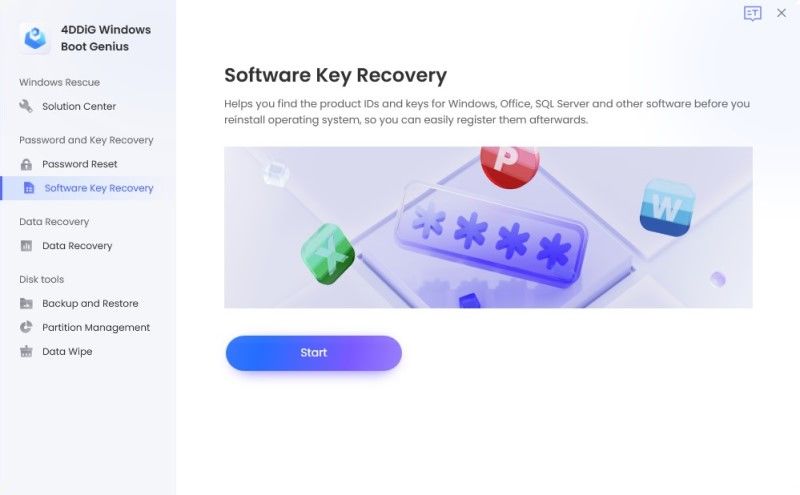product key recovery