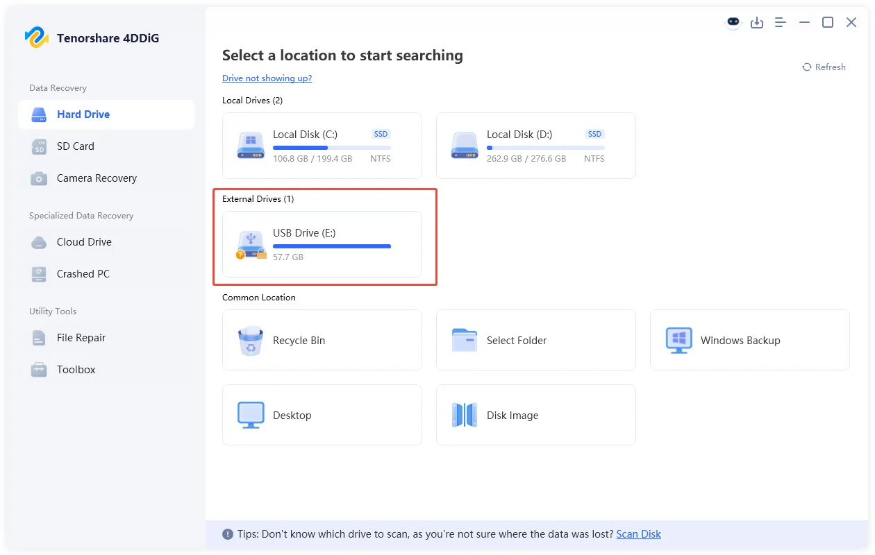 bitlocker encrypted drive interface