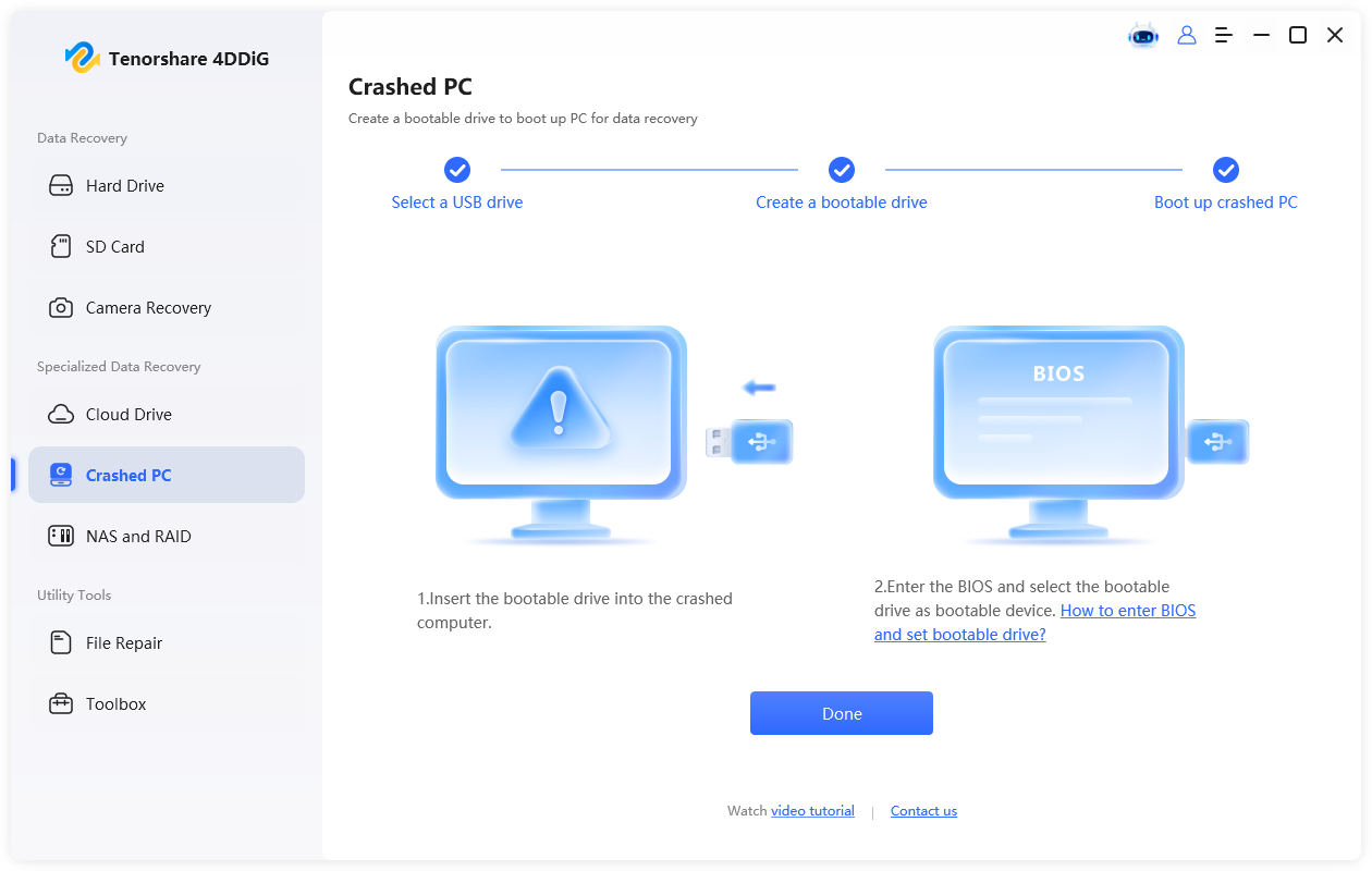 4ddig bootable drive created successfully