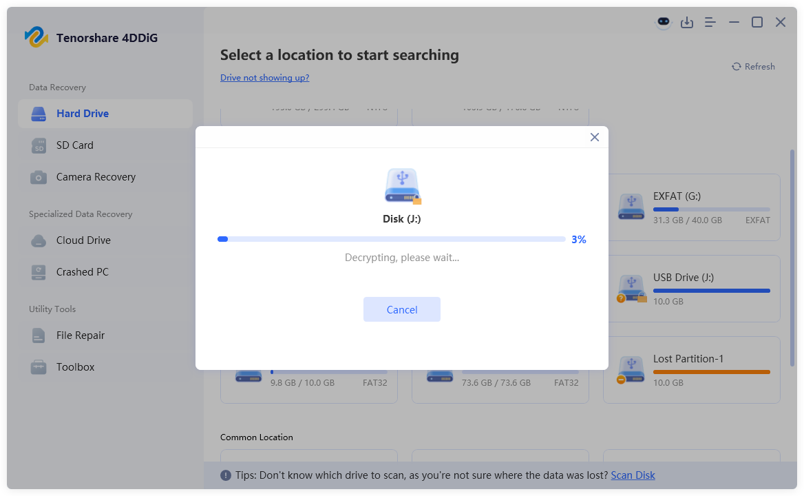 decrypting the recovery key