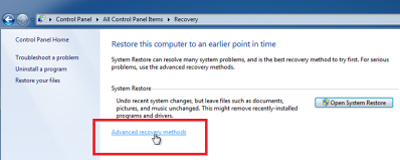 Métodos avançados de recuperação do Windows 7