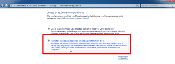 Reinstalar o Windows para limpar o HD