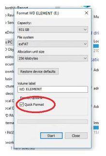 select quick format