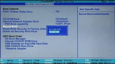 disable secure boot to fix error code 0xc00000e9 windows