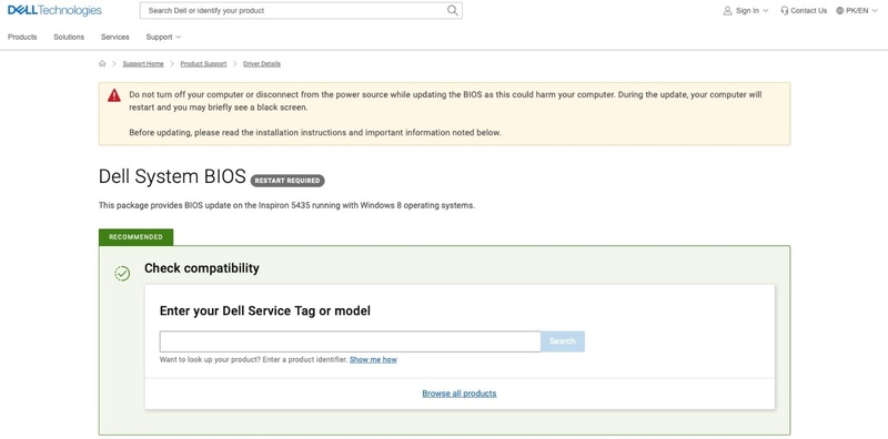 download the latest bios update