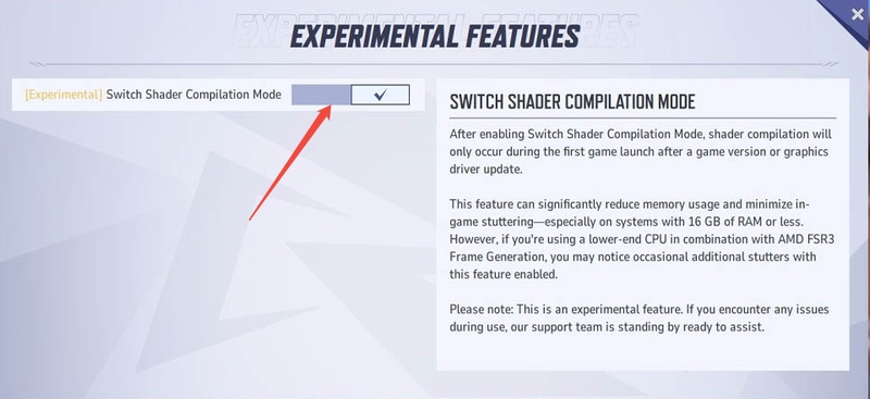 enable marvel rivals switch shader compilation mode