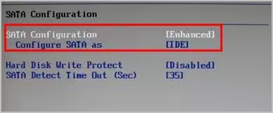 enable ssd in bios settings