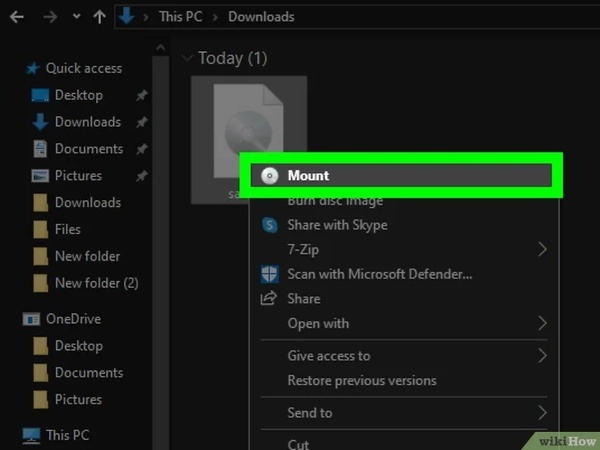 open a disk image file on windows