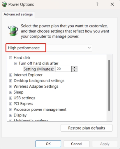 change power settings to fix game taking so long to load