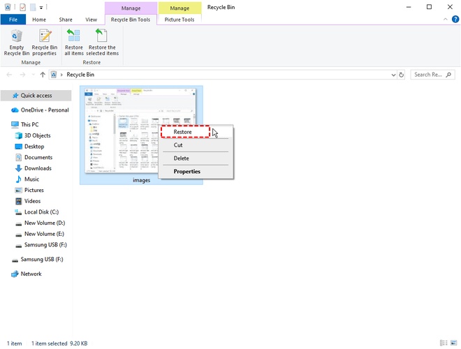 recover toshiba files from recycle bin