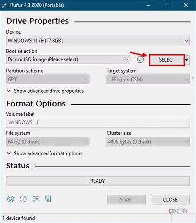 Windows 11 ISO mit Rufus herunterladen