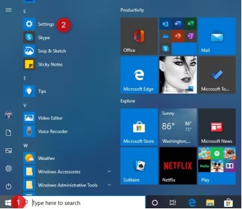 selección de configuraciones