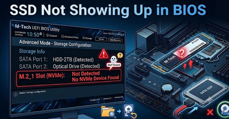 ssd not showing up in bios