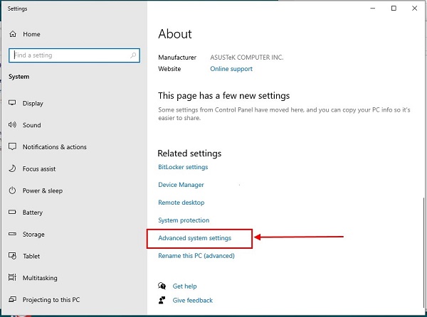advanced system settings