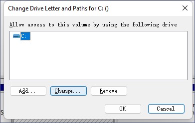 changing drive letter
