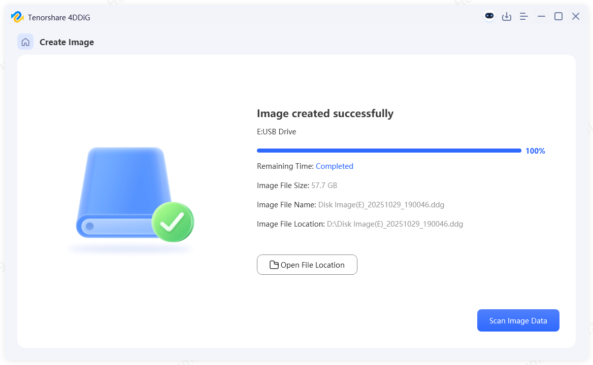 click scan image data