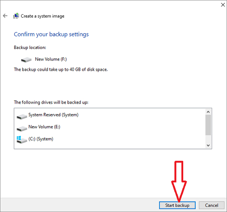 how to backup the computer to an external hard drive step 6
