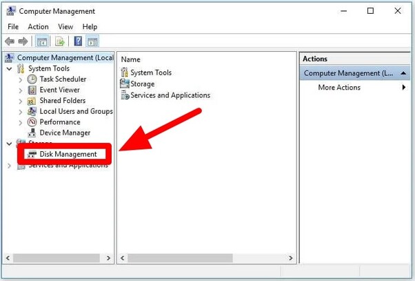 open disk management