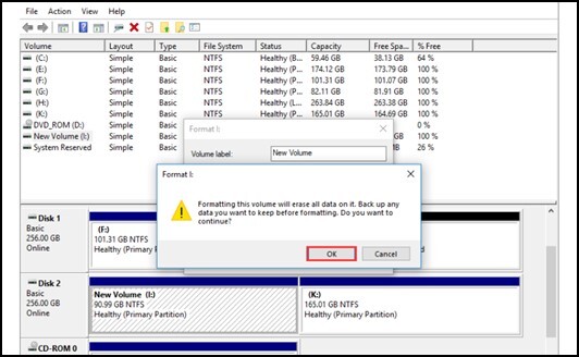 seleccione el botón ok