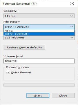 Start het formatteringsproces
