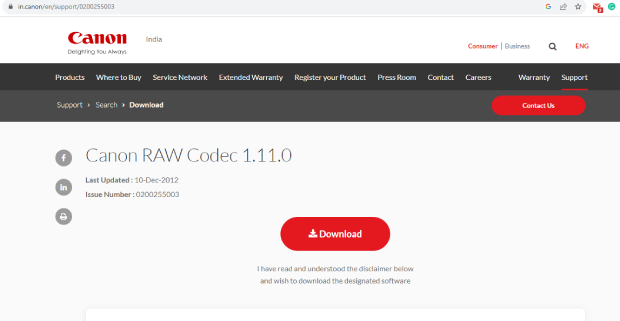 نزِل الأداة Canon RAW لإصلاح مشكلة عدم فتح ملفات CR2.