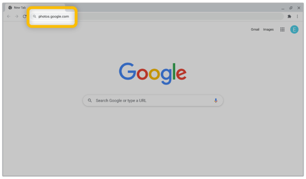 Gehen Sie in Ihrem PC-Browser zu Google Fotos