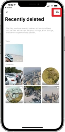 die gelöschten Videos und Bilder finden