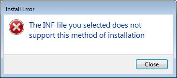 Unsupported installation window pops up