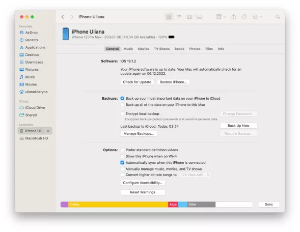 تحقق من Finder