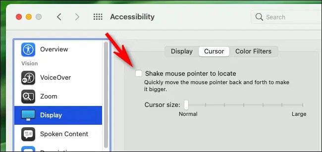 fix mac screen flickering by disabling Shake Mouse Pointer