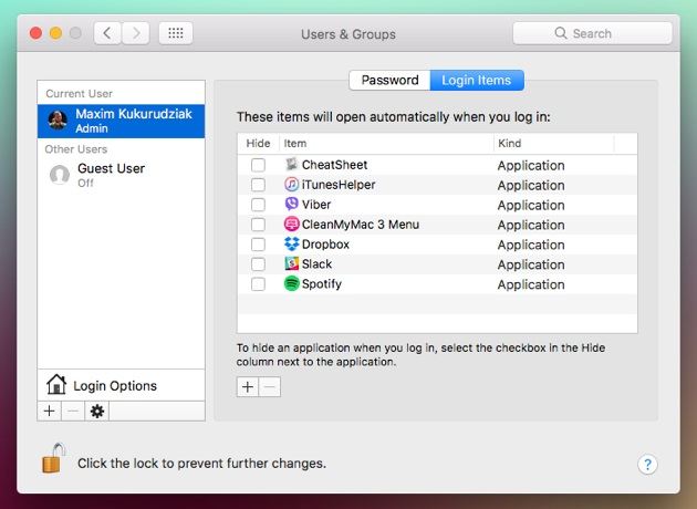 cara memperbaiki Mac Anda restart karena masalah-nonaktifkan item startup yang tidak perlu
